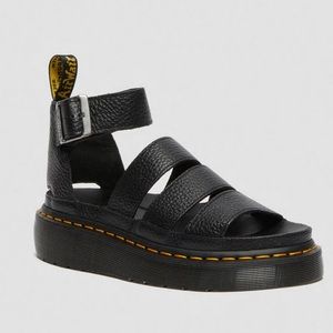 DR. MARTENS CLARISSA II WOMEN'S LEATHER PLATFORM SANDALS SIZE 8